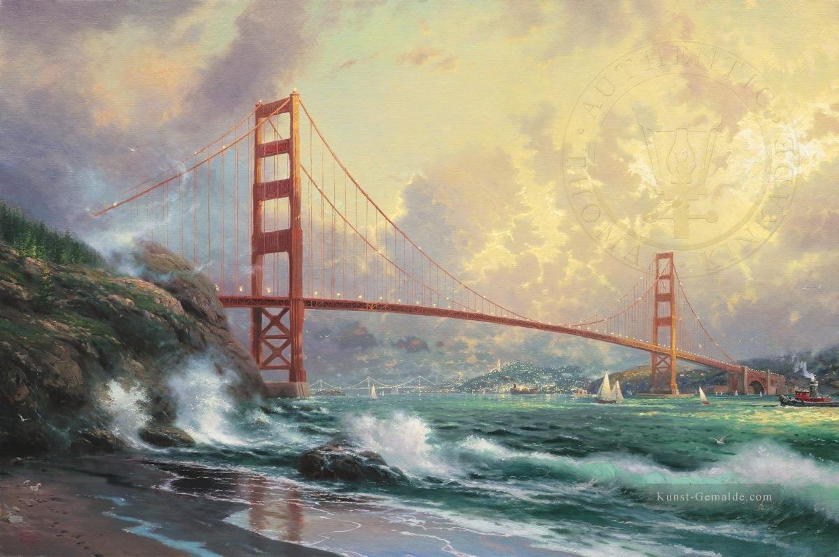 Golden Gate Bridge San Fra TK Christmas Ölgemälde